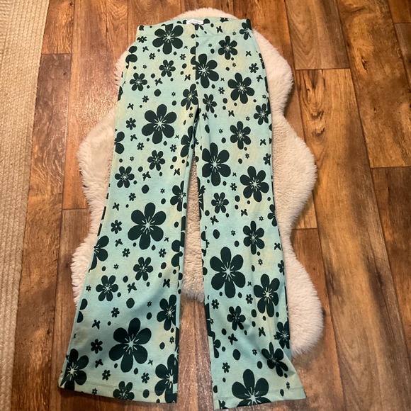 Urban Outfitters Pants - Urban Outfitters Pants Size Medium Retro Flare Bryan Flower Power Soft Green
